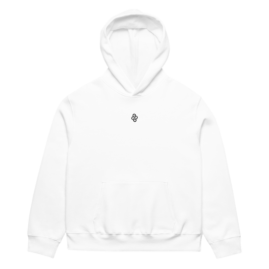 Oversized Signature Hoodie White